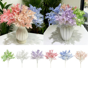 Foglie Artificiali Colorate in Seta, Foglie Verdi, Rosa e Rosse per Decorazioni Domestiche, Soggiorno, Matrimoni e Composizioni Floreali - Product Image 2