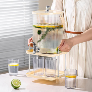 Vente en gros, Nouveauté : Carafe en verre grande capacité de style japonais pour eau froide, thé aux fruits et boissons, idéale pour la maison et les pique-niques - Product Image 1