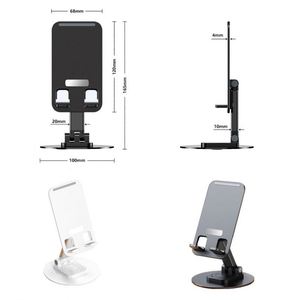 Height Adjustable Alloy Metal Support <b>Table</b> 360 Rotating Aluminum Mobile Phone Holder <b>Portable</b> and Flexible for Desk or Bed Use - Product Image 3