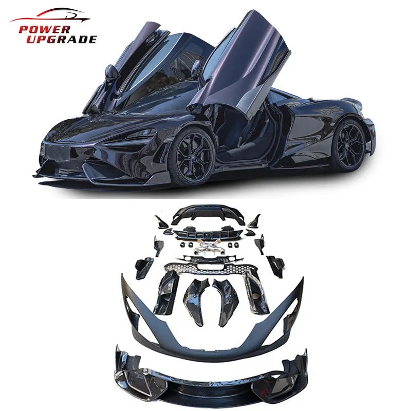 Parachoques de coche para Mclaren 720S, Kit de carrocería de alerón trasero, Fender, Fender, Material CF + FRP, actualización a 765LT