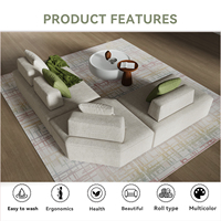 Luxuriöses, hochwertiges, modernes dreisitziges grünes vakuumverpacktes modulares faltbares Schlafsofa für Apartments und Hotels
