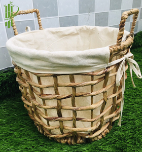 Cesta de almacenamiento de mimbre multifunción ecológica colorida Cesta de hierba de jacinto de agua para uso del bebé - Product Image 1