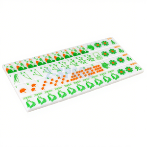 Jeu de Mahjong américain personnalisé de 160 tuiles, motif lapin porte-bonheur et fleurs roses, impression UV, 4 couches, avec tuiles et tapis - Product Image 3