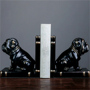 Porte-livres décoratifs en résine en forme de chiot <span class=keywords><strong>Shar</strong></span> <span class=keywords><strong>Pei</strong></span> mignon, style rustique américain, ornements de décoration intérieure vintage vieillis - Product Image 6