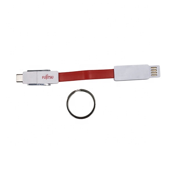 3-in-1 Micro USB Type-C Fast Charging Cord 16GB/64GB USB Flash Drives Mini Magnetic Keychain Custom Logo Promotional Use