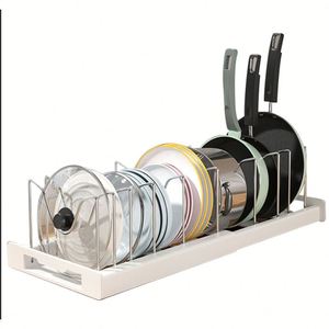 Support de Rangement Réglable pour Casseroles et Poêles, Organisateur de Cuisine en Acier Inoxydable pour Assiettes et Couvercles – Offre Spéciale - Product Image 1