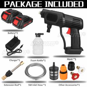 เครื่องฉีดน้ำแรงดันสูงไร้สาย 60 บาร์ 1500 วัตต์ สำหรับล้างรถยนต์ ใช้กับแบตเตอรี่ Makita 18V พร้อมปืนฉีดน้ำไฟฟ้าและเครื่องทำโฟม - Product Image 6