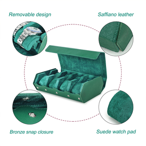 Hộp đựng đồng hồ du lịch 8 ngăn bằng da hình lục giác, hộp trưng bày đồng hồ 8 ngăn chống nước, hộp đựng đồng hồ cao cấp, logo tùy chỉnh CFG1019 - Product Image 5