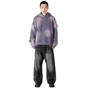 เสื้อฮู้ดผู้ชายคุณภาพสูง ราคาดีที่สุด ประดับเพชร 100% ผ้าฝ้าย สีตามสั่ง โลโก้ด้านหน้า สำหรับฤดูหนาว สวมใส่สบาย ไม่ยับ - Product Image 1
