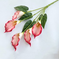 Real touch eva 5 têtes calla lys buisson fleur artificielle calla lily bouquet à vendre