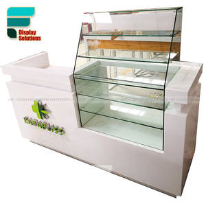 Banco Cassa per Tabaccheria Mobile Espositore per Smoke Shop Vetrina con Armadietti per Negozio di Fumo - Product Image 1