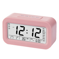 Réveil de bureau moderne à affichage numérique avec thermomètre intégré pour enfants, fonction snooze innovante, mouvement à quartz pour la décoration de la maison et du bureau