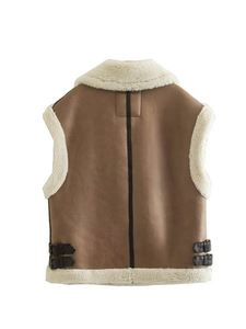 Automne hiver chaud Vintage sans manches nouveauté mode dame femmes vestes Patchwork fourrure <span class=keywords><strong>gilet</strong></span> décontracté femmes manteaux - Product Image 3