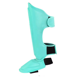 Protections de tibias professionnelles en cuir pour Muay Thai, taille adulte, logo personnalisé, protection de haute qualité, prix bas, service OEM. - Product Image 2