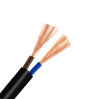 RVV 2 3 4 5 Cordon conducteur en cuivre à 8 conducteurs Flexible IEC 60227 CE 0.75 1 1.5 2.5 4 6 mm Câble électrique Fil PVC Noir Câble d'alimentation
