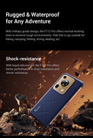 Teléfono Inteligente Fossibot Fashion F112Pro, Teléfono Móvil Resistente de Gama Alta, 5G, 8GB+256GB, Batería de Gran Capacidad, Cámara de 50MP, Android para Uso Profesional