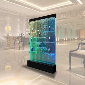 Mur à bulles en acrylique personnalisé avec étagères pour hôtels et bars, cloison avec lumières LED changeantes de couleur - Product Image 6