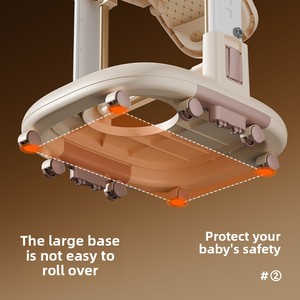 Chaise haute multifonctionnelle 3 en 1 réglable pour bébé, balançoire, chaise à bascule et trotteur - Product Image 4