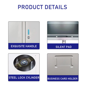 Armoire de rangement moderne en acier à 2 portes, verrouillable, armoire en métal Schrank Armoire École Bureau Chambre Hôtel Salle de sport Atelier - Product Image 5