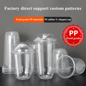 La compagnia aerea usa il prezzo di fabbrica usa e getta 12oz 16oz tazza di plastica per il succo di caffè tè con il Logo di stampa - Product Image 6