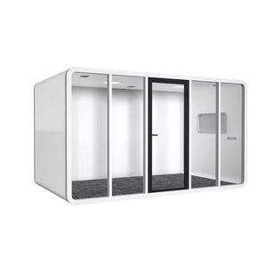 Cabine insonorisée en verre à structure en acier moderne (Pod Acoustic) pour réunions, siestes, négociations - Utilisation en bureau/atelier/usine - Product Image 2