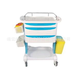 รถเข็นส่งยาไม่เจีย แบบสามลิ้นชักอเนกประสงค์ สำหรับใช้ในโรงพยาบาล - Product Image 1