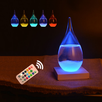 Baromètre en verre soufflé à la main, bouteille de verre tempête, prévisions météorologiques écologiques, design amoureux