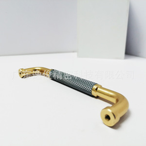 Tirador de aluminio gris azulado antideslizante para armario, pieza de ferretería 8016, diseño contemporáneo, moderno, minimalista y de lujo. - Product Image 4