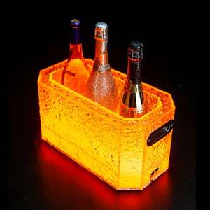 Party Picnic Cooling Acrylic Led Illuminated Rechargeable Ice <b>Bucket</b> for Beer <b>champagne</b> - Product Image 5