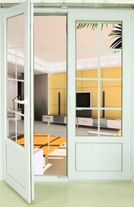 Porte francesi a battente porta d'ingresso in PVC a prova di uragano - Product Image 2