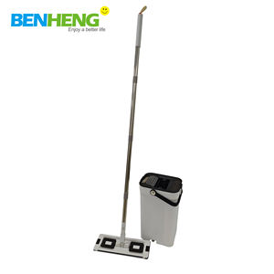 ไม้ถูพื้นแบบแบน รุ่นขายดี <span class=keywords><strong>Majic</strong></span> Quick พร้อมยางรีบาวด์สองด้าน ถังแยกน้ำสะอาดและน้ำสกปรก 3 ช่อง - Product Image 3