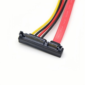 Cable de extensión de datos y alimentación Sata, 7 + 15 pines, macho a hembra, codo de 90 grados, núcleo de cobre para disco duro - Product Image 2