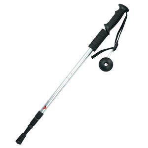 Bastón telescópico de aleación de aluminio de tres secciones bastón de senderismo y <span class=keywords><strong>trekking</strong></span> con mango de plástico y punta de goma - Product Image 4