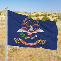Tela de poliéster de 3x5 pies personalizada, banderas gruesas y duraderas de todos los Estados principales de los Estados Unidos, Bandera de North axila
