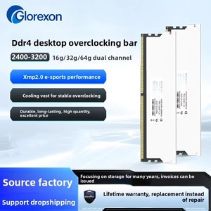 Glorexon <span class=keywords><strong>DDR4</strong></span> 8G 16GX2 <span class=keywords><strong>2x</strong></span> 3200 3600 CL16 Kit de jeu universel pour ordinateur de bureau en stock pour D4 Vest - Product Image 1