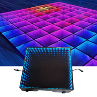Piste de danse portable Filaire Infinity Mirror Panel Effet 3d LED Piste de danse pour piste de danse de mariage