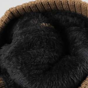 Chapeau d'hiver en laine épaisse tricotée avec rabats d'oreilles pour jeunes, style automne et chaud, vente en gros - Product Image 4