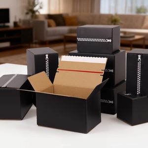 Caja de Envío con Cierre de Cremallera, Logotipo Personalizado, Color Personalizado, Materiales Reciclados, Caja de Envío de Cartón para Negocios - Product Image 2
