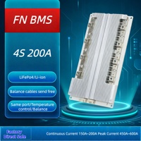 Packs de batteries lithium-ion FN 18650 4S 12V 200A LifePO4 avec système de gestion et protection contre les courts-circuits, type carte PCB