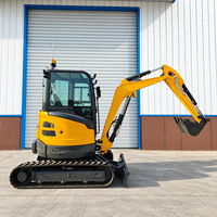 Mini-excavatrice de haute qualité 2,7T 3T, mini-excavatrice agricole, de construction, de terrassement, micro-excavatrice, moteur Kubota, mini-excavatrice sur chenilles