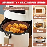 Panier en silicone pour friteuse à air de 3 à 5 QT, plateau de cuisson, accessoires de four, doublures réutilisables en silicone pour friteuse à air