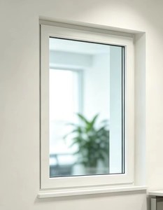 Fenêtre moderne blanche fixe en PVC à double vitrage pour maisons, avec isolation thermique, économie d'énergie, insonorisation et étanchéité. - Product Image 1