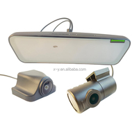 Cámara para Auto con Espejo Retrovisor Táctil de 9.66 Pulgadas, Grabación Dual Delantera 4K y Trasera 1080P, DVR para Vehículo