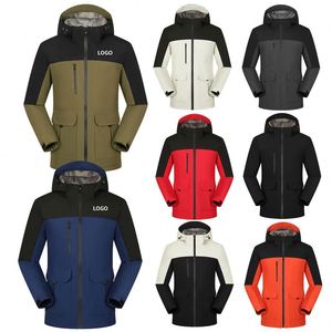 Custom Men Casual Hiking Camping Waterproof Softshell <b>Rain</b> Windproof Zipper Advertising Business Windbreaker <b>Jacket</b> Coat - Product Image 1
