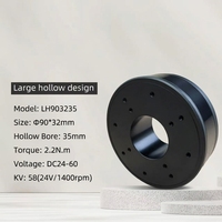 Moteur CC sans balais à rotor externe de grande puissance et haute précision, série LH, pour robotique, AGV, stabilisateur de cardan, bateau