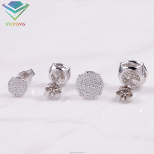 VVS Moissanite GRA certificate Stud <b>Earrings</b> 925 Silver 18K gold plated Iced Out Round Brilliant cut <b>earring</b> <b>Fine</b> Jewelry - Product Image 4