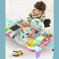 Jouet d'avion multifonctionnel 3-en-1 DWI : voiture électrique et avion de simulation pour enfants