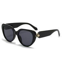 Nuevas gafas lisas de ojo de gato, decoración de cabeza de serpiente de Metal personalizada, gafas de moda, montura de PC, gafas de mujer