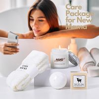 Nouveau coffret de soins après l'accouchement, ensemble cadeau post-partum 7 pièces pour maman, coton avec impression sérigraphique, essentiels pour la naissance