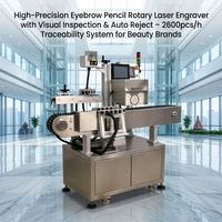 Machine de marquage laser UV à positionnement rotatif et alimentation automatique avec système de codage IA intégré pour crayons à sourcils